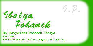 ibolya pohanek business card